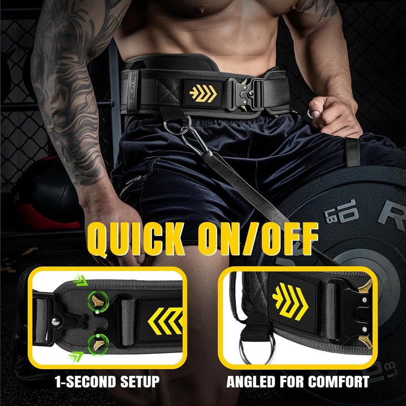 M MANUEKLEAR MANUEKLEAR 2-in-1 Weightlifting Belt & Dip Belt with 36.7 IN Rope, Double-Layer Weight Lifting Belts, Powerlifting Gym Weighted Belt for Pull Up Squat - Image 4